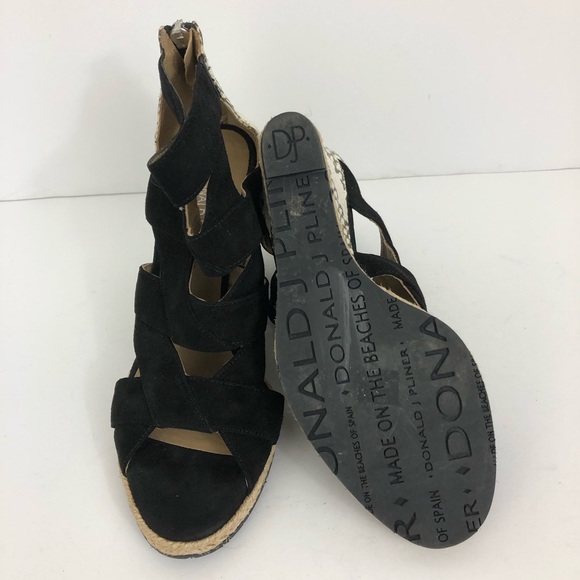 Donald J. Pliner Malery Wedge Zip Back Sandals 7.5 - Picture 4 of 4